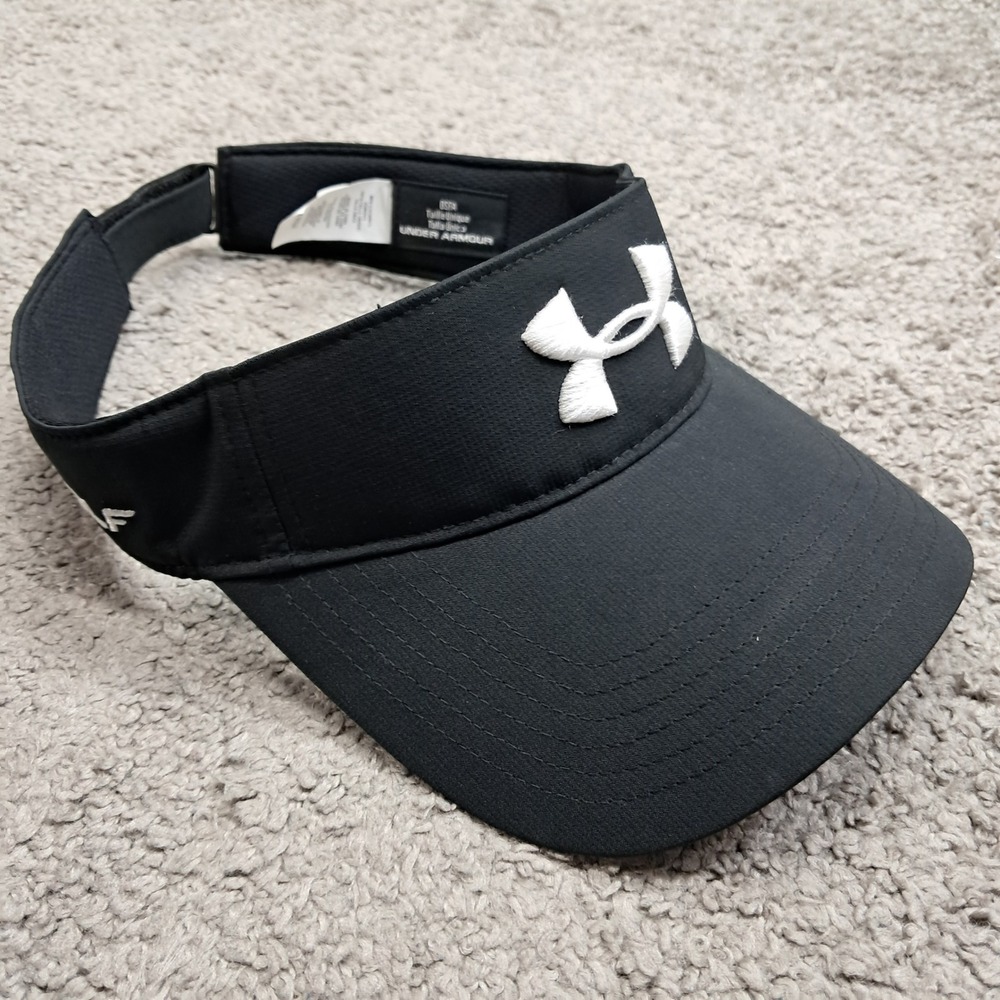 Under Armour Mens Golf Visor Black Adjustable Performance Hat OSFA H22